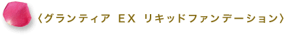〈グランティア EX リキッドファンデーション〉