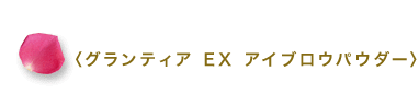 2021年 10月発売商品 <グランティア EX アイブロウパウダー>