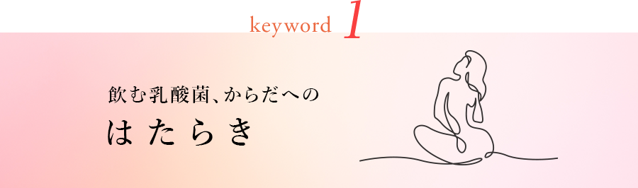 keyword1 飲む乳酸菌、からだへのはたらき