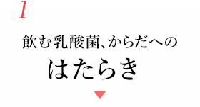 1 飲む乳酸菌、からだへのはたらき