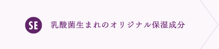 SE 乳酸菌生まれのオリジナル保湿成分