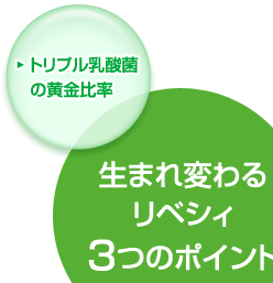 トリプル乳酸菌の黄金比率　お肌をうるおいで満たす