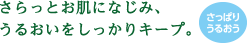 さらっとお肌になじみ、うるおいをしっかりキープ。