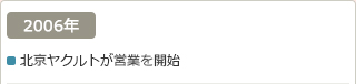 2006年：北京ヤクルトが営業を開始