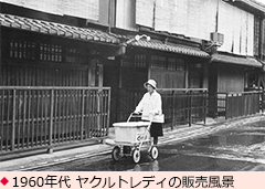 1960年代ヤクルトレディの販売風景