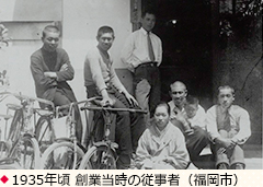 1935年頃 創業当時の従事者（福岡市）