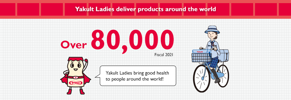 Yakult Ladies deliver products around the world