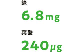 鉄 6.8mg 葉酸 240μg