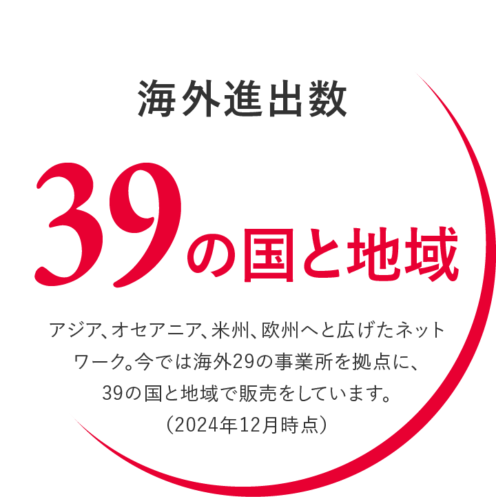 海外進出数 28事務所・39の国と地域