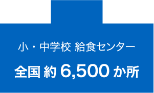 小・中学校 給食センター 全国約6,500か所