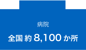 病院 全国約8,000か所